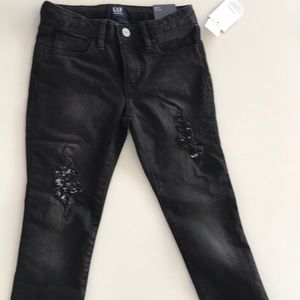 Girls High stretch skinny adjustable waist denim
